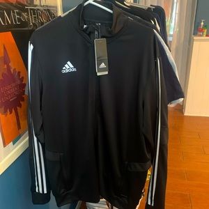 ADIDAS CLIMALITE SOCCER/MULTISPORT HOODLESS JACKET LARGE RUNS BIG